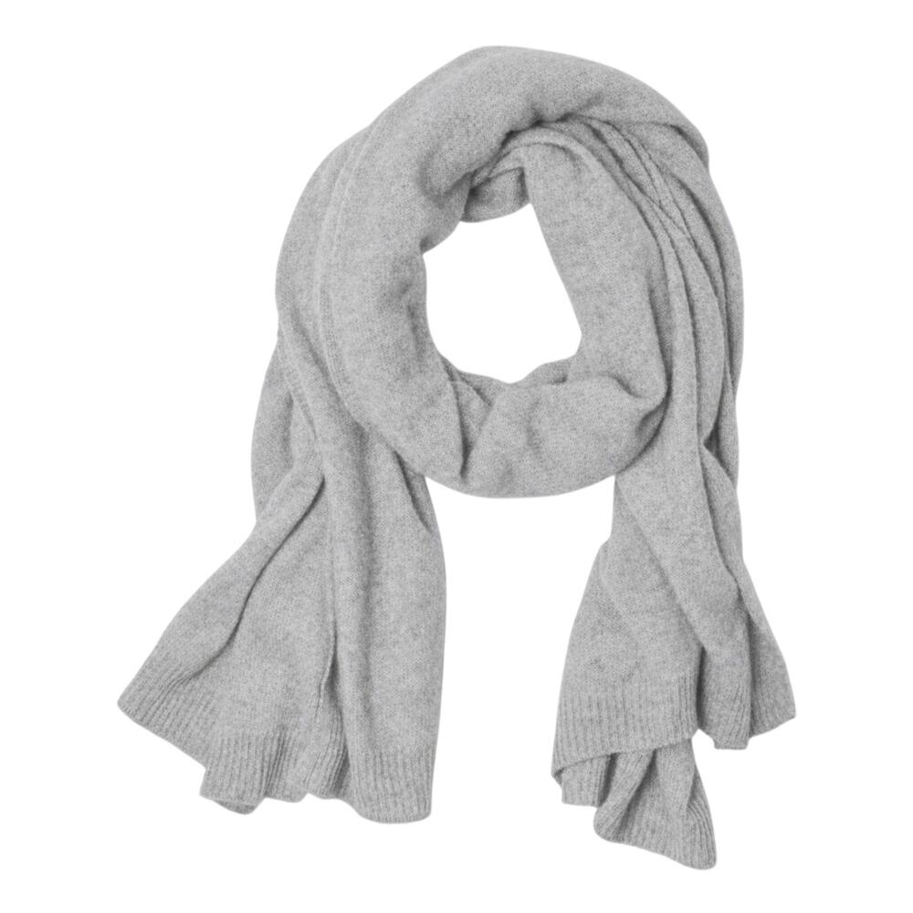 J.McLaughlin Women's Light Gray Solid Ailia Cashmere Scarf One Size